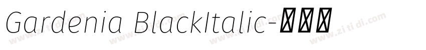 Gardenia BlackItalic字体转换